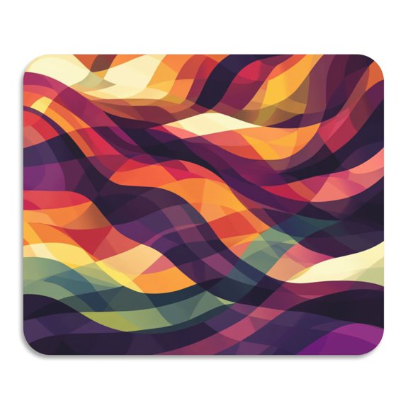 Brightly Colored Abstract Pattern Diatomaceous Earth Water Absorbent Mat, Anti-Slip Rubber Backing, 19.7" x 15.7"