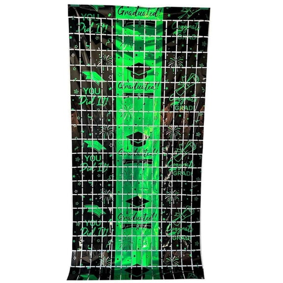 Brightly Colored Background Cloth Polyester Fabric Photo Booth Background With Grad Cap & Inspirational Prints,Applicable to Various Academic Settings