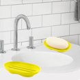 thumbnail image 1 of Brightly Colored Non Slip Soap Dish with Draining Holes for Bathroom and Kitchen Countertops Keeps Soap Dry and Adds Decor Yellow, 1 of 6