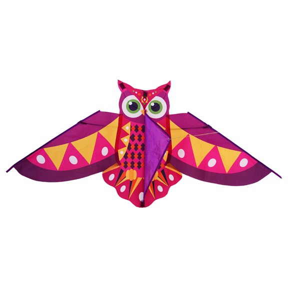 Brightly Colored Owl Shaped Kites For Children Family Windproof Polyester Fabric Sturdy Structure Enhances Observation Skills