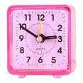 thumbnail image 1 of Brightly Colored Transparent Silent Desk Alarm Clock - Precise Quartz Movement Non-ticking Clock for Bedroom, Office & Nightstand, Compact and Portable,Silent Quartz Desk Clock(Pink,), 1 of 7
