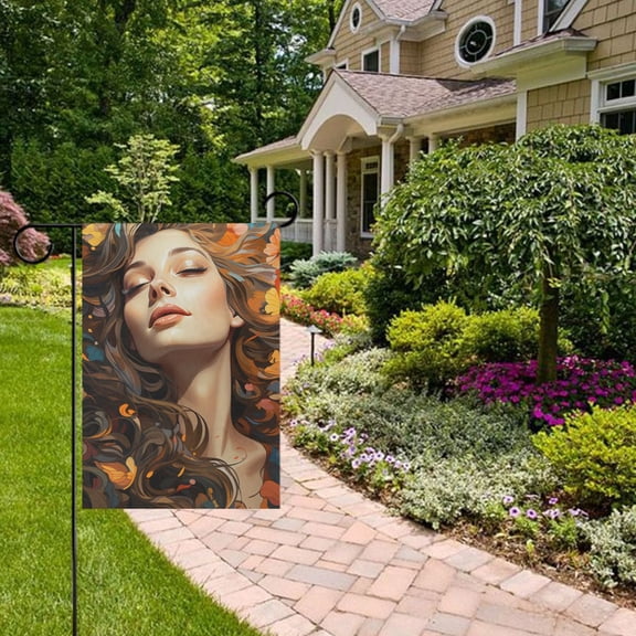 Brightly Colored Women Garden Flag 28x40 inch Double Sided Outside Yard Decorations for Home Outdoor