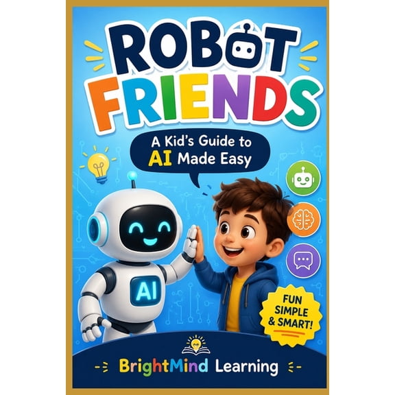 Brightmind Learning Robot Friends: A Kid's Guide to AI Made Easy (Ages 9-12), Book 5, (Paperback)