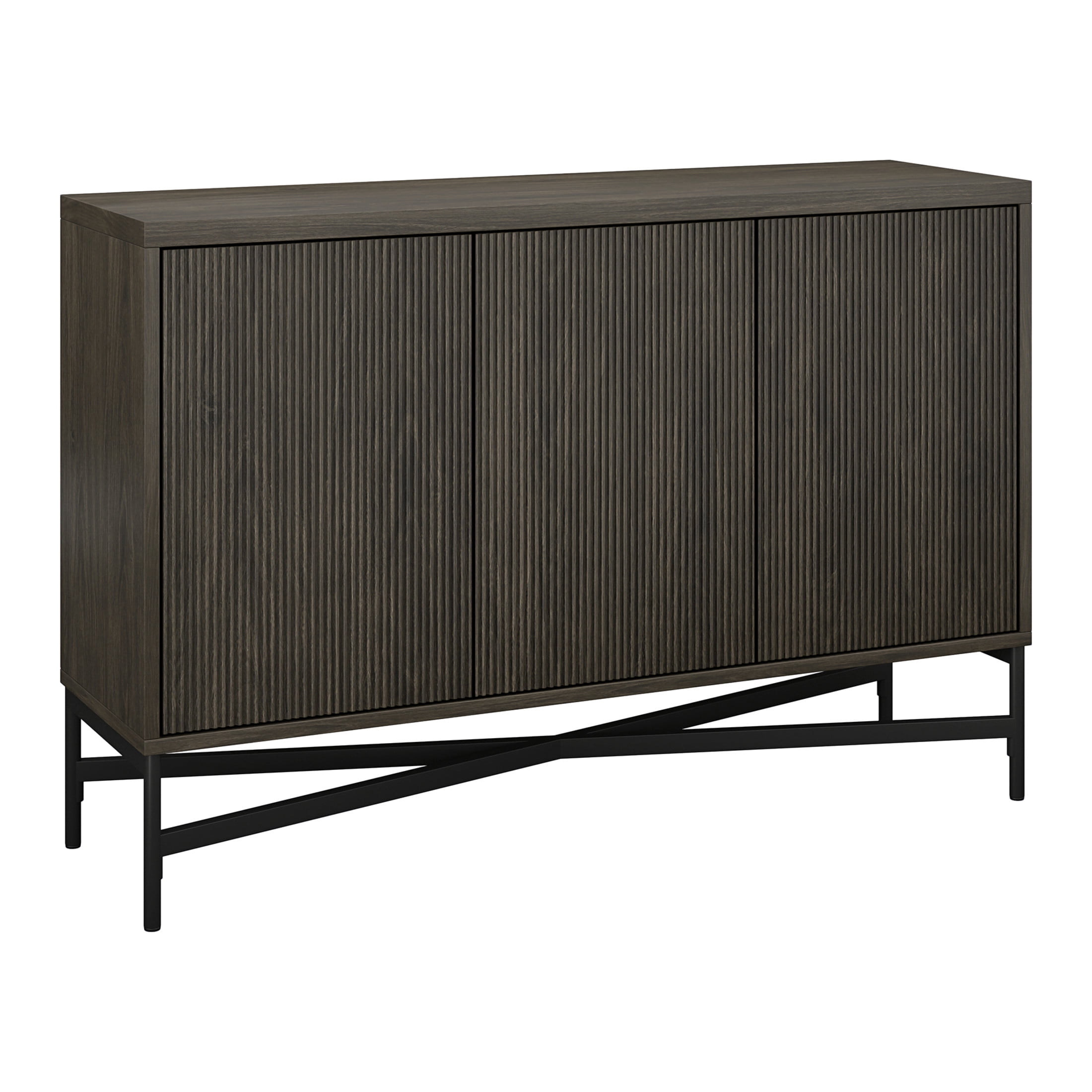 Evelyn&Zoe Modern/Contemporary 48" Wide Alder Brown Buffet Table