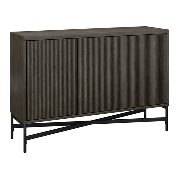 Evelyn&Zoe Modern/Contemporary 48" Wide Alder Brown Buffet Table