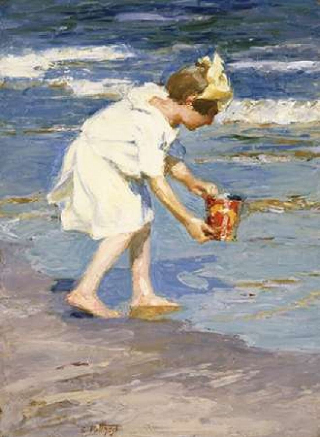 Brighton Beach Canvas Art - Edward Henry Potthast (18 x 24)