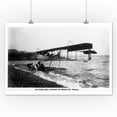 thumbnail image 1 of Brighton Beach, New York - Wake Up England Waterplane Landing Photograph (12x18 Art Print, Wall Decor Travel Poster), 1 of 1