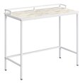 thumbnail image 1 of Brighton Console Table in White Mosaic Engineered Wood Top and White Frame, 1 of 9