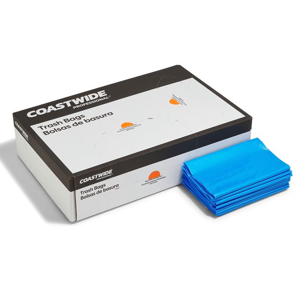 Staples Coastwide Professional 20-30 Gallon Biohazard Bag LowDensity 1.3 mil Blue 200 Bags/Box