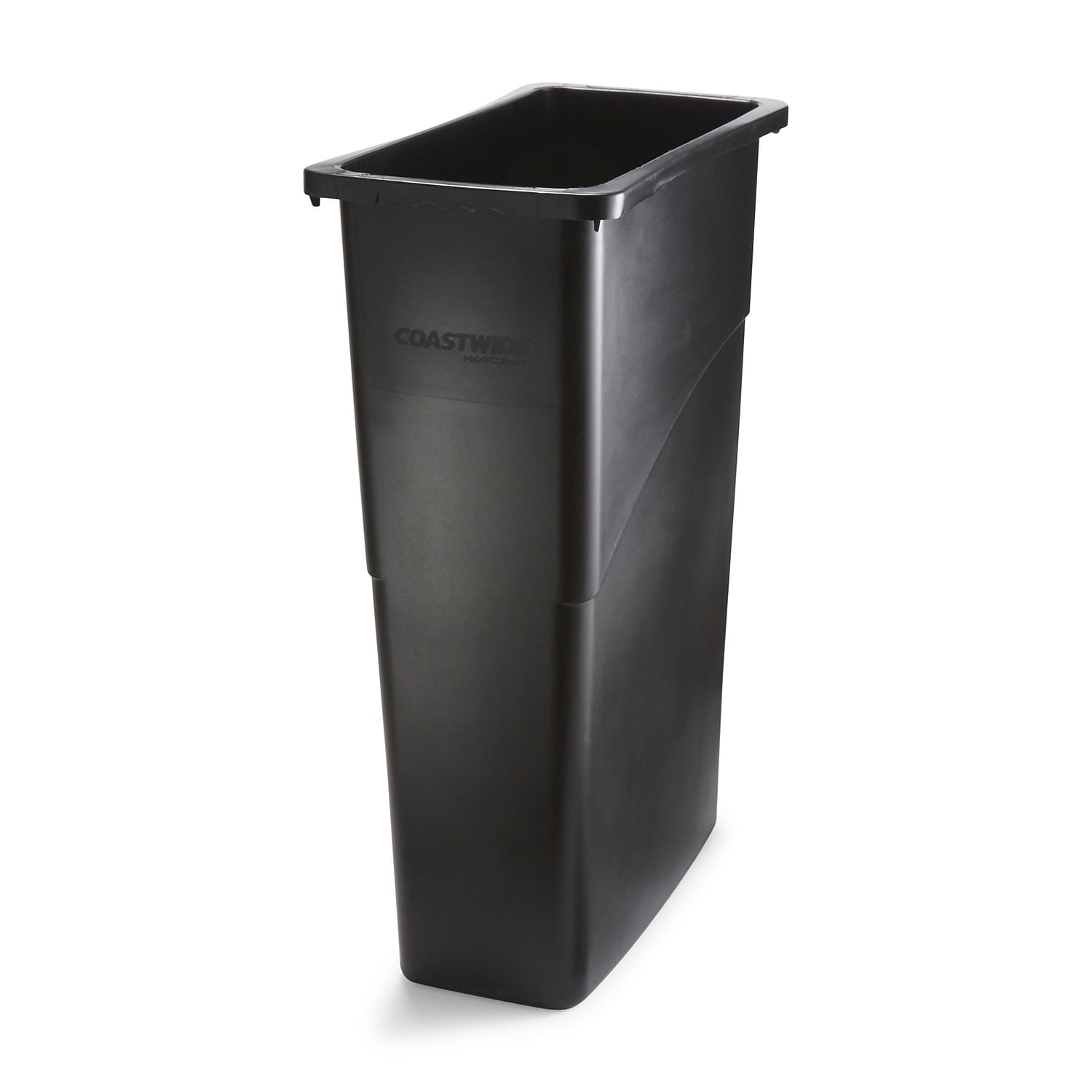 Brighton Indoor Trash Can Without Lid Black Plastic 23 Gal