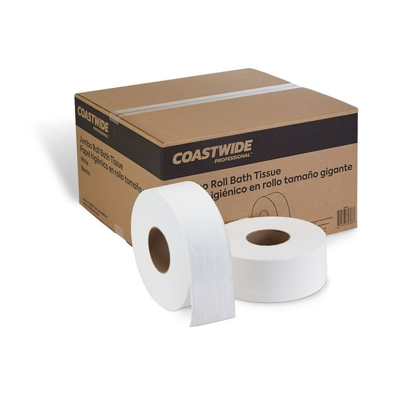 Staples Coastwide Professional Jumbo Roll Bath Tissue 2-ply White 12 rolls/case (BPR26215)