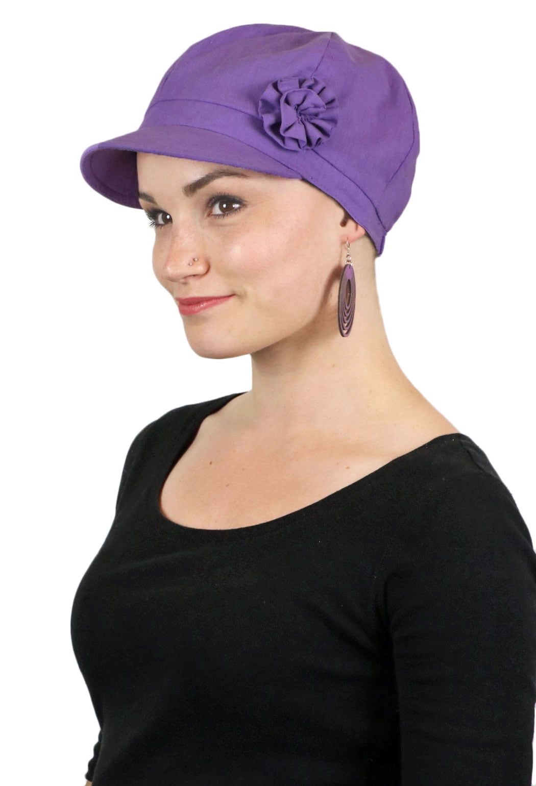 Hats Scarves & More, Cotton Newsboy Cap for Women, Chemo  display picture 3