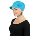 thumbnail image 1 of Brighton Newsboy Cap For Women Hats for Cancer Patients Chemo Headwear Cotton 50+ UPF TURQUOISE, 1 of 2