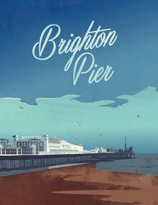 Brighton Pier Canvas Art - Adam McNaught-Davis (22 x 28)
