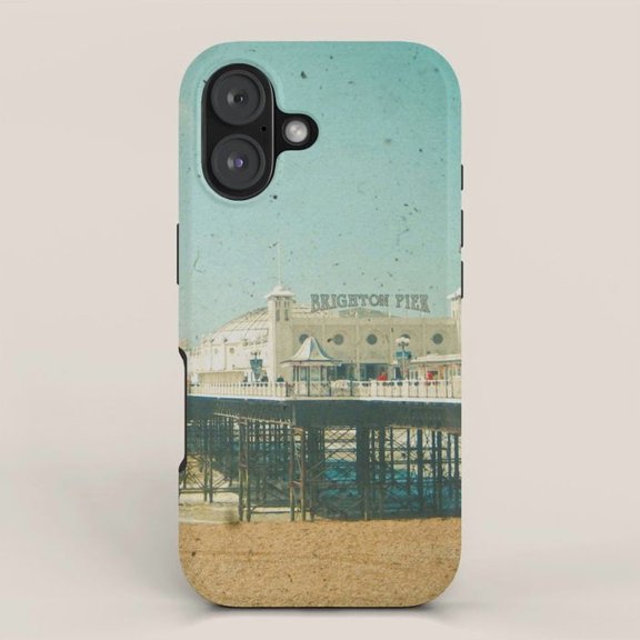 Brighton Pier Seaside Photo Tough Phone Case for Apple iPhone, Polycarbonate Shell with TPU Liner