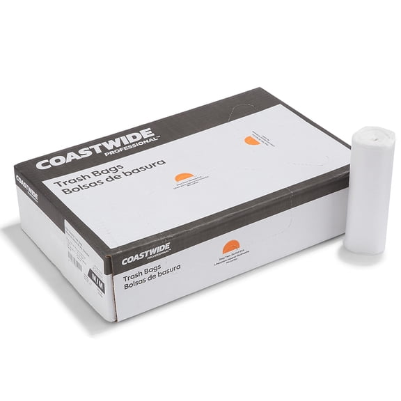 Staples Coastwide Professional 20-30 Gallon Trash Bag 30" x 37" High Density 12 mic Natural 500