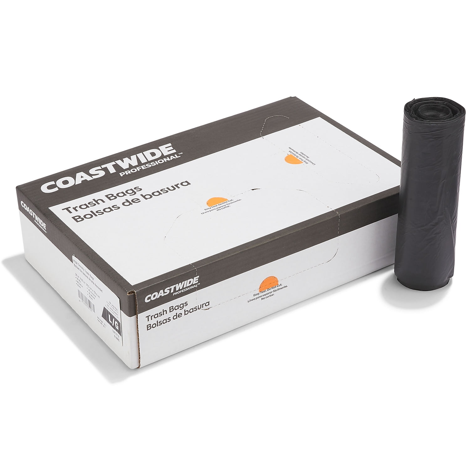 Staples Coastwide Professional 55-60 Gallon Trash Bag 38" x 60" High Density 22 mic Black 150