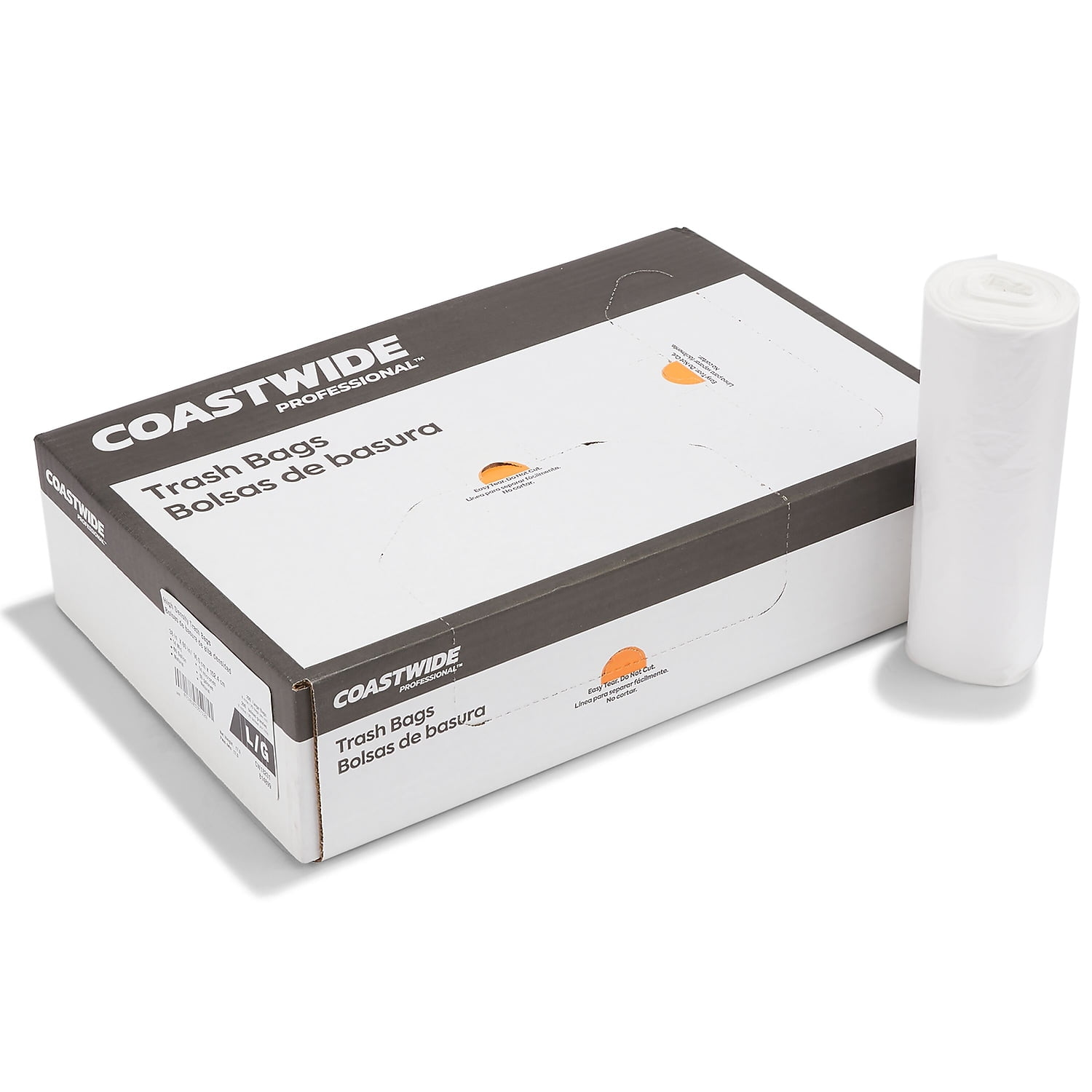 Staples Coastwide Professional 55-60 Gallon Trash Bag 38" x 60" High Density 14 mic Natural 200