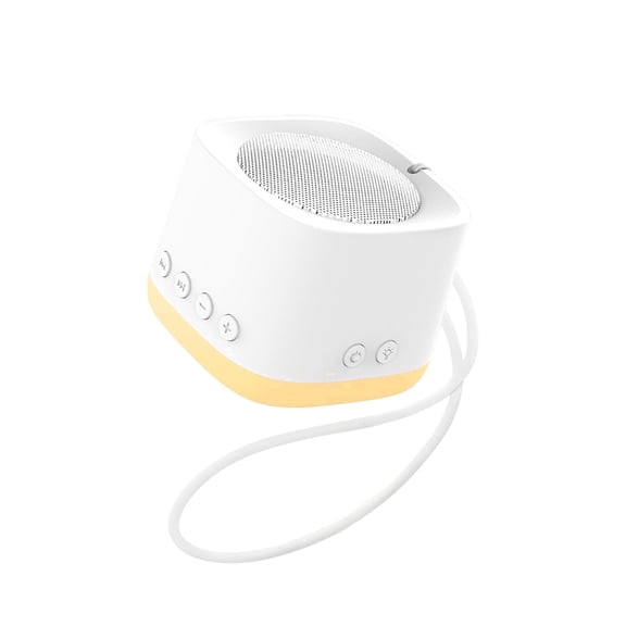 HRWOKI Portable Sound Machine and Night Light with Strap, White Noise for Baby Adult Sleep Travel, 16 Nature Sounds, Timer, Volume Control