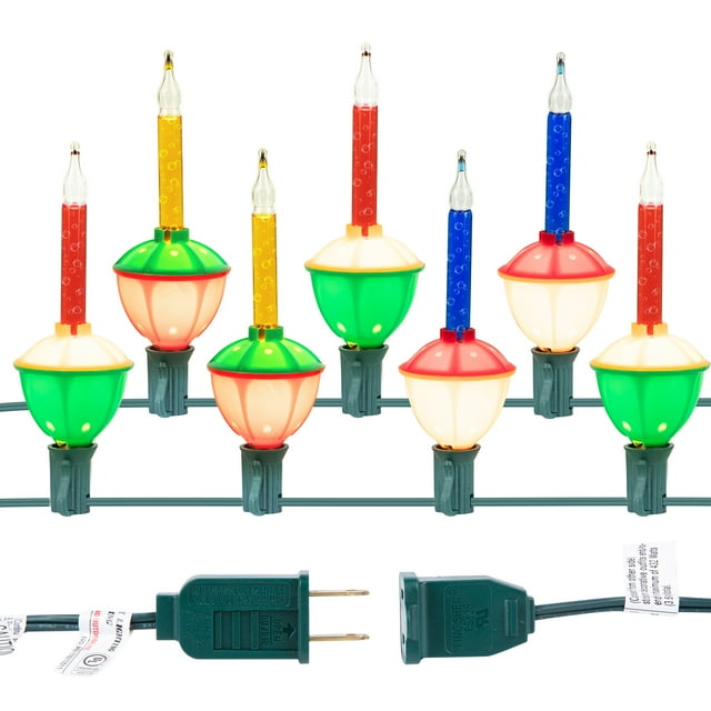 Brightown Christmas Bubble Lights Set of 7 Multicolor Bubble Lights