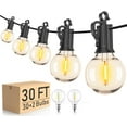 thumbnail image 1 of Brightown Outdoor String Lights - Globe Patio Lights 30 Ft with 30 G40 Shatterproof Bulbs, Waterproof Connectable Dimmable Commercial Hanging Lights for Backyard, Bistro, Porch, Cafe, Deck, 1 of 7