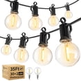Brightown Outdoor String Lights - Waterproof Globe Patio 35 Ft with 30 ...