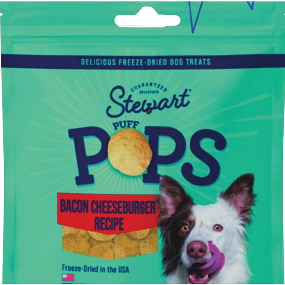 Stewart PuffPops 2.8 Oz. Bacon Cheeseburger Freeze-Dried Dog Treats 405306