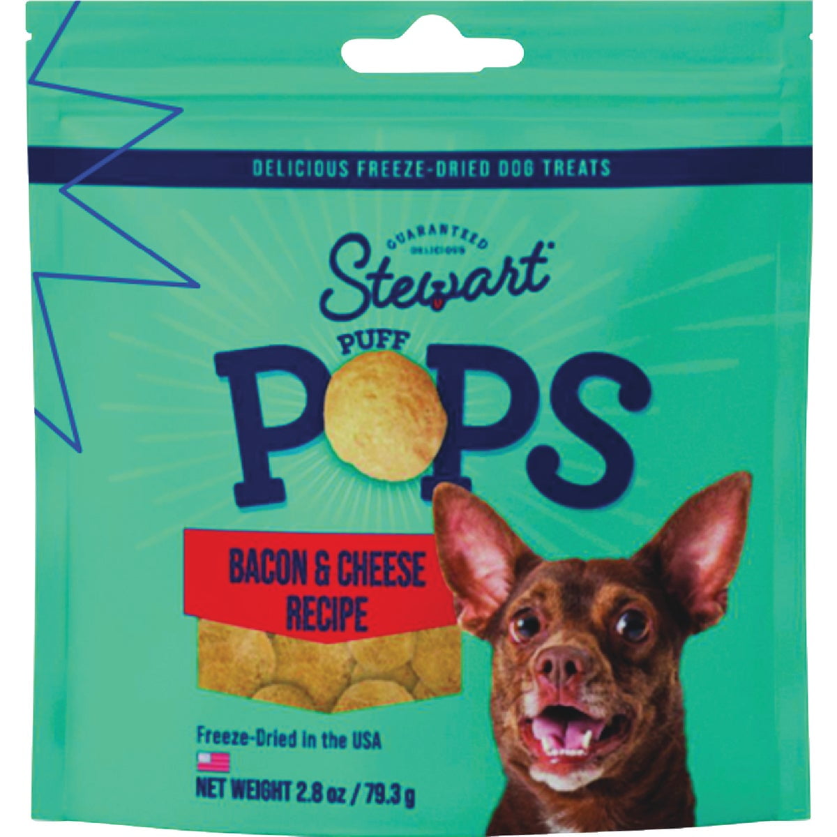 Stewart PuffPops 5.8 Oz. Bacon & Cheese Freeze-Dried Dog Treats 402305