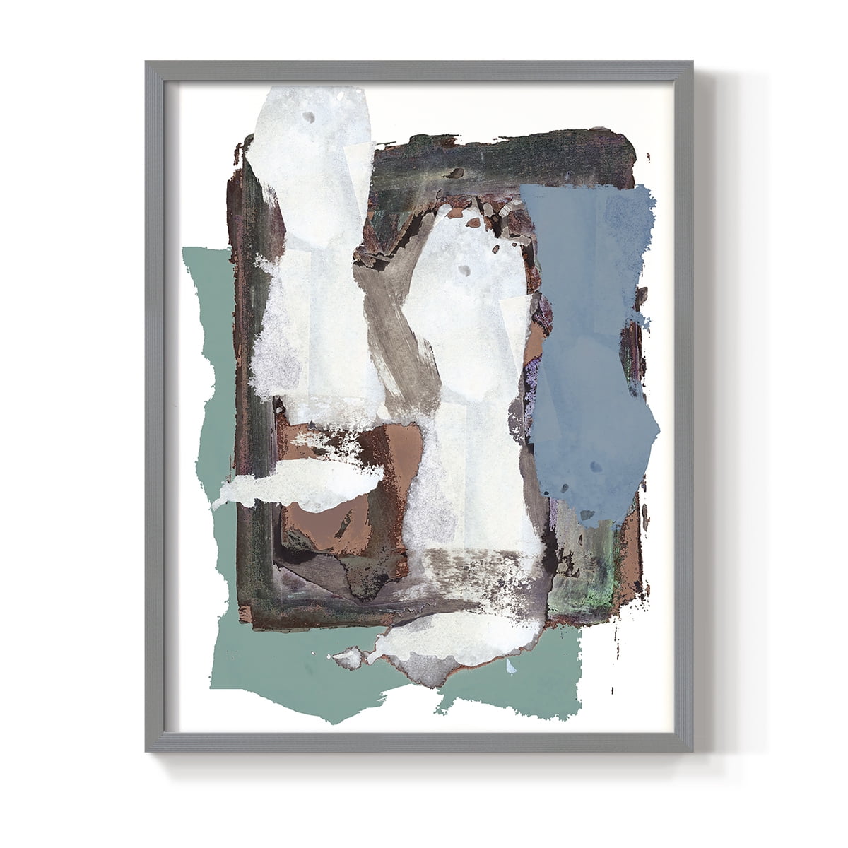 Brights Soft Wash I Framed Print in Gray Solid Wood Framed Print No Nail Hanging