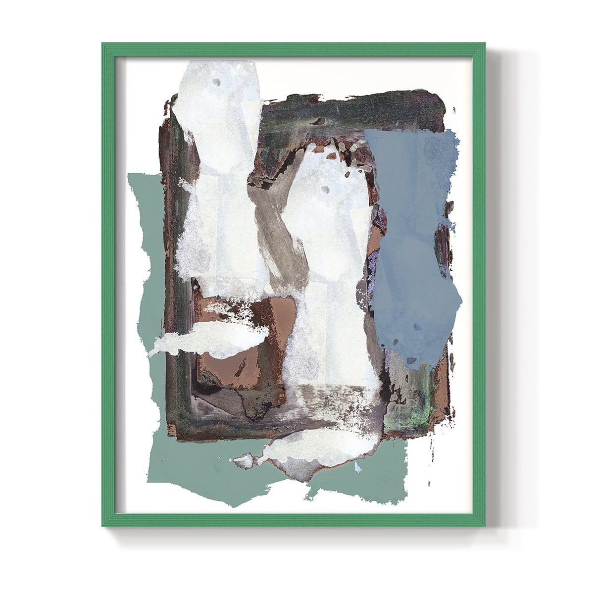 Brights Soft Wash I Framed Print in Green Solid Wood Framed Print No Nail Hanging