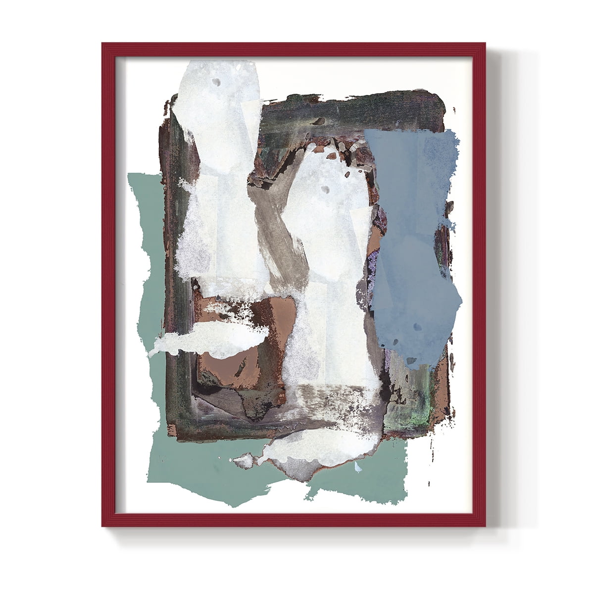 Brights Soft Wash I Framed Print in Red Solid Wood Framed Print No Nail Hanging
