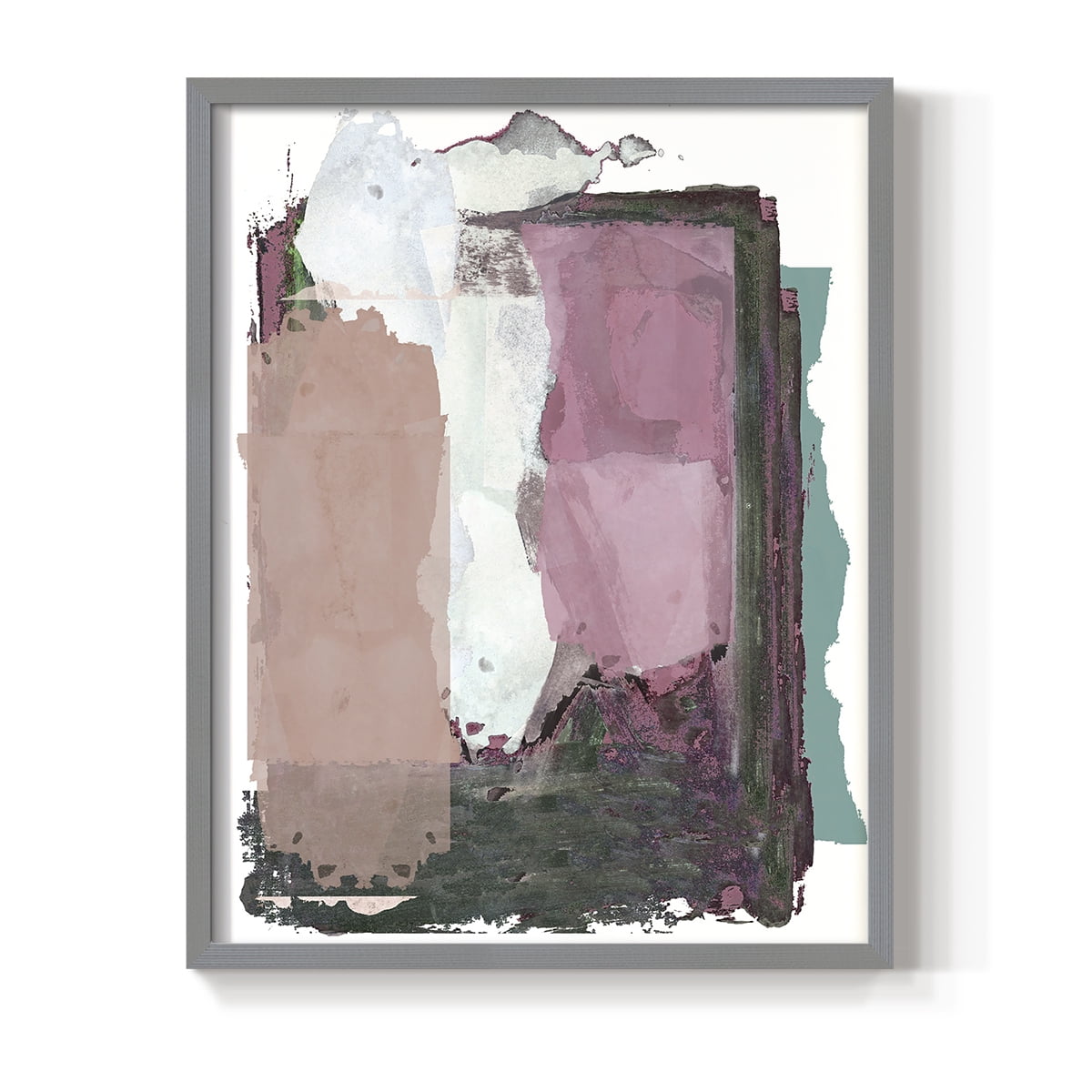 Brights Soft Wash II Framed Print in Gray Solid Wood Framed Print No Nail Hanging