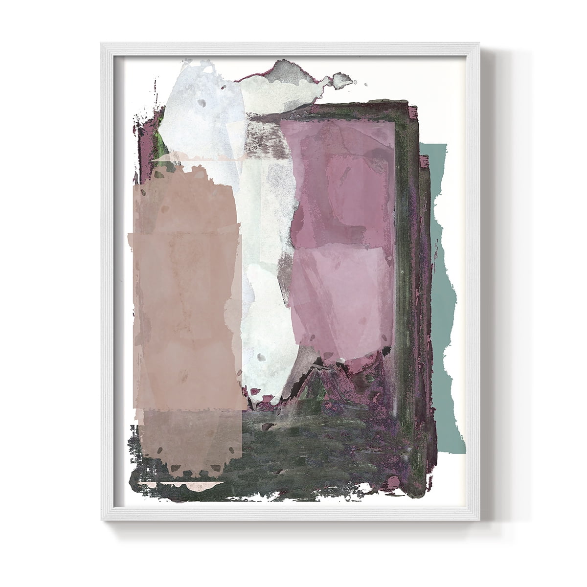 Brights Soft Wash II Framed Print in White Solid Wood Framed Print No Nail Hanging