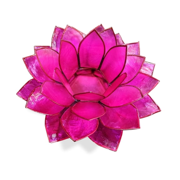 Brightspot Moonshadow Capiz Shell Tea Light Holder in Pink