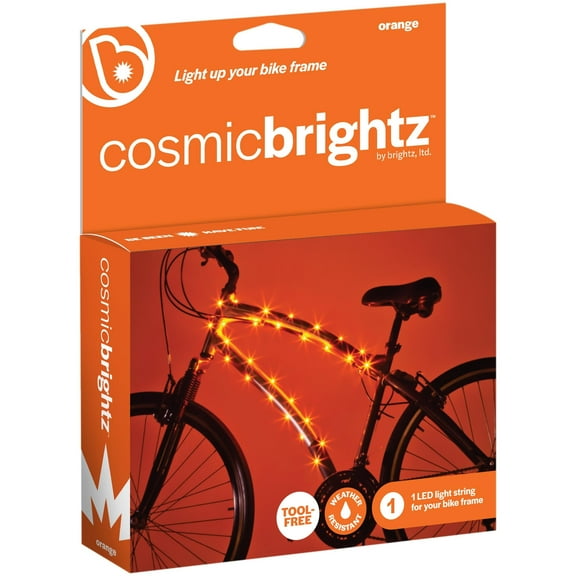 Brightz CosmicBrightz LED Bike Frame Lights, 6.5 ft Rope Light, Orange