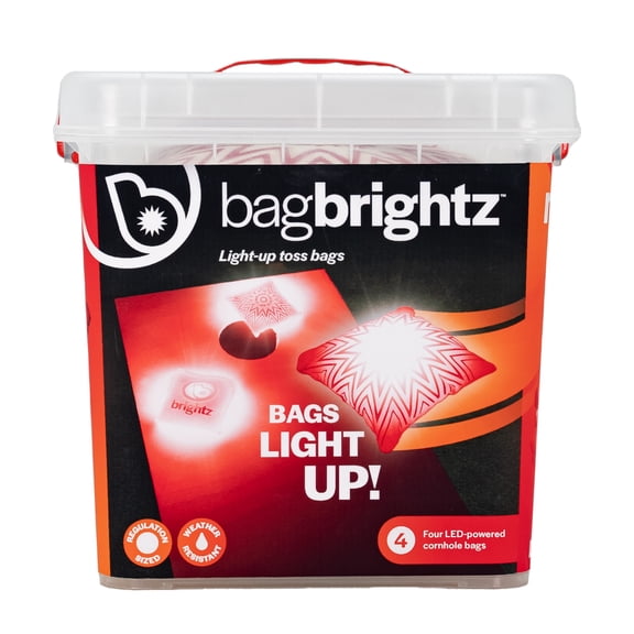 Brightz BagBrightz LED Cornhole Bags, Red, Set of 4