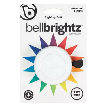 Brightz BellBrightz Bicycle Bell with Multicolor Twinkling LEDs, 1.5 in x 4 in x 7 in , White