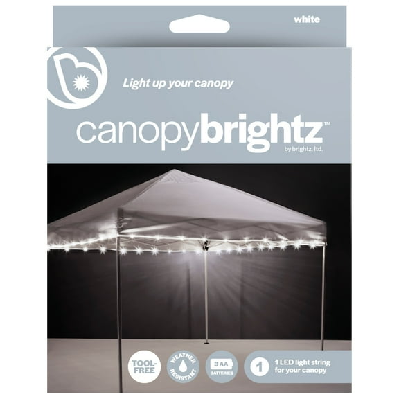 Brightz CanopyBrightz LED Tent Lights – 40ft String for 10x10 Tents - White
