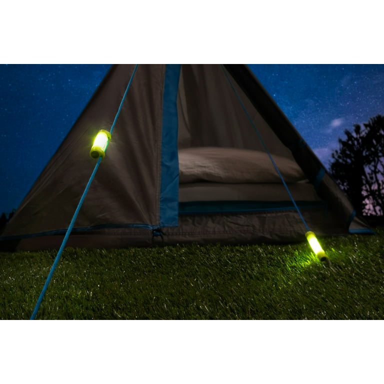 Glow-In-The-Dark Tent Ropes Help Prevent Tripping Over Them at Night