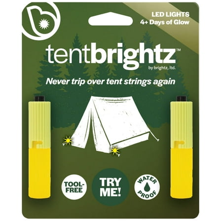 Brightz TentBrightz LED Tent String Lights, Clip-On, Waterproof, 2-Pack