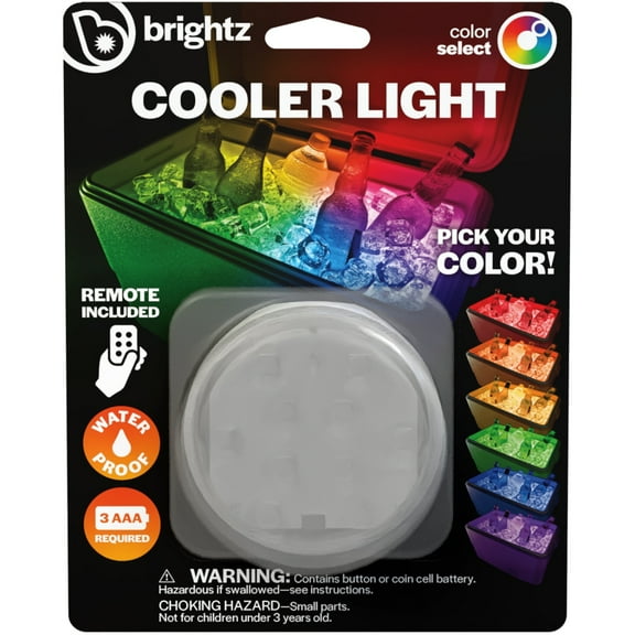 Brightz LED Cooler Puck Light 17-Hour Glow Party Accessory - Waterproof