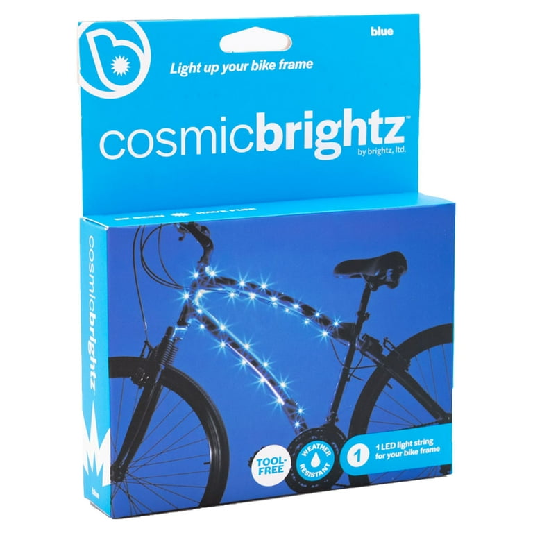 Brightz Cosmic LED Bicycle Accessory Frame Light Weather Resistant 1 Count Width 2 in Blue Walmart