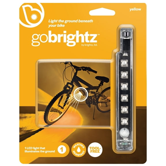 Brightz GoBrightz LED Bike Frame Light, 4 Light Modes, Underglow Effect, Yellow