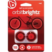 Brightz OrbitBrightz LED Bike Spoke Lights, Red, 2-Pack