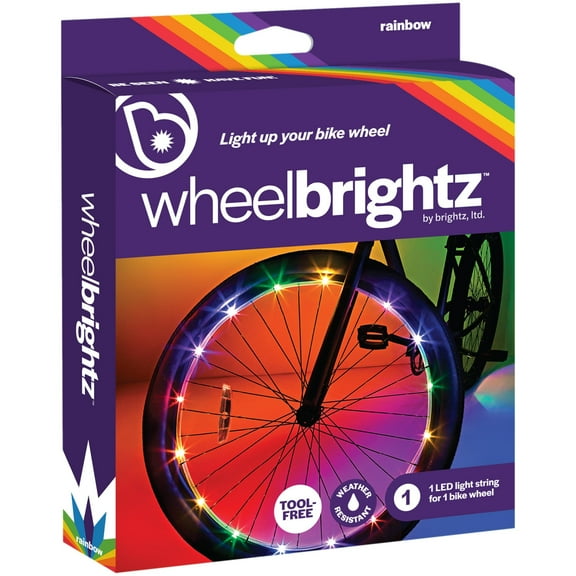Brightz WheelBrightz LED Bike Wheel Lights, 7 ft Light Rope, Rainbow