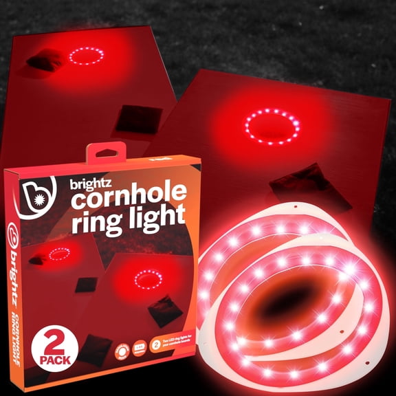Brightz RingBrightz Red LED Cornhole Board Ring Lights, 2 Pack