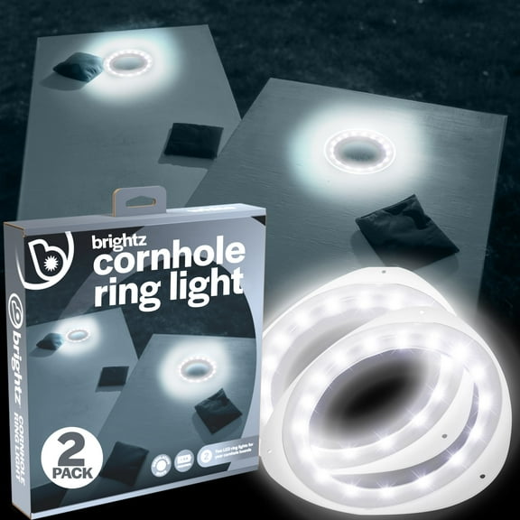 Brightz RingBrightz LED Cornhole Board Ring Lights, 2-Pack, White