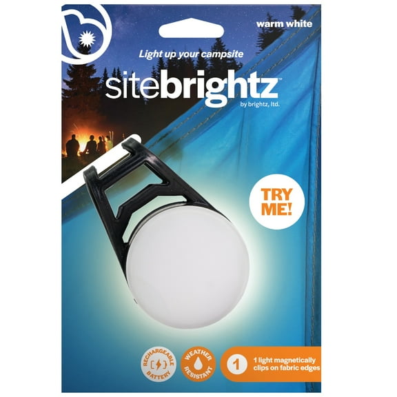 Brightz SiteBrightz LED Tent Light – USB Rechargeable, Magnetic Clip-On