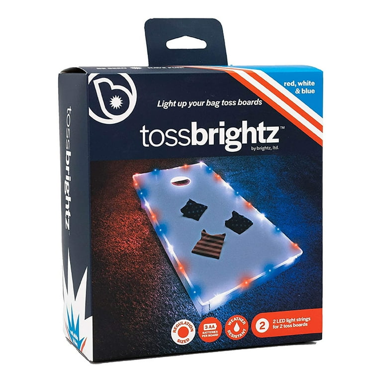 Brightz TossBrightz LED Cornhole Beanbag Toss Set, Lights for Edge