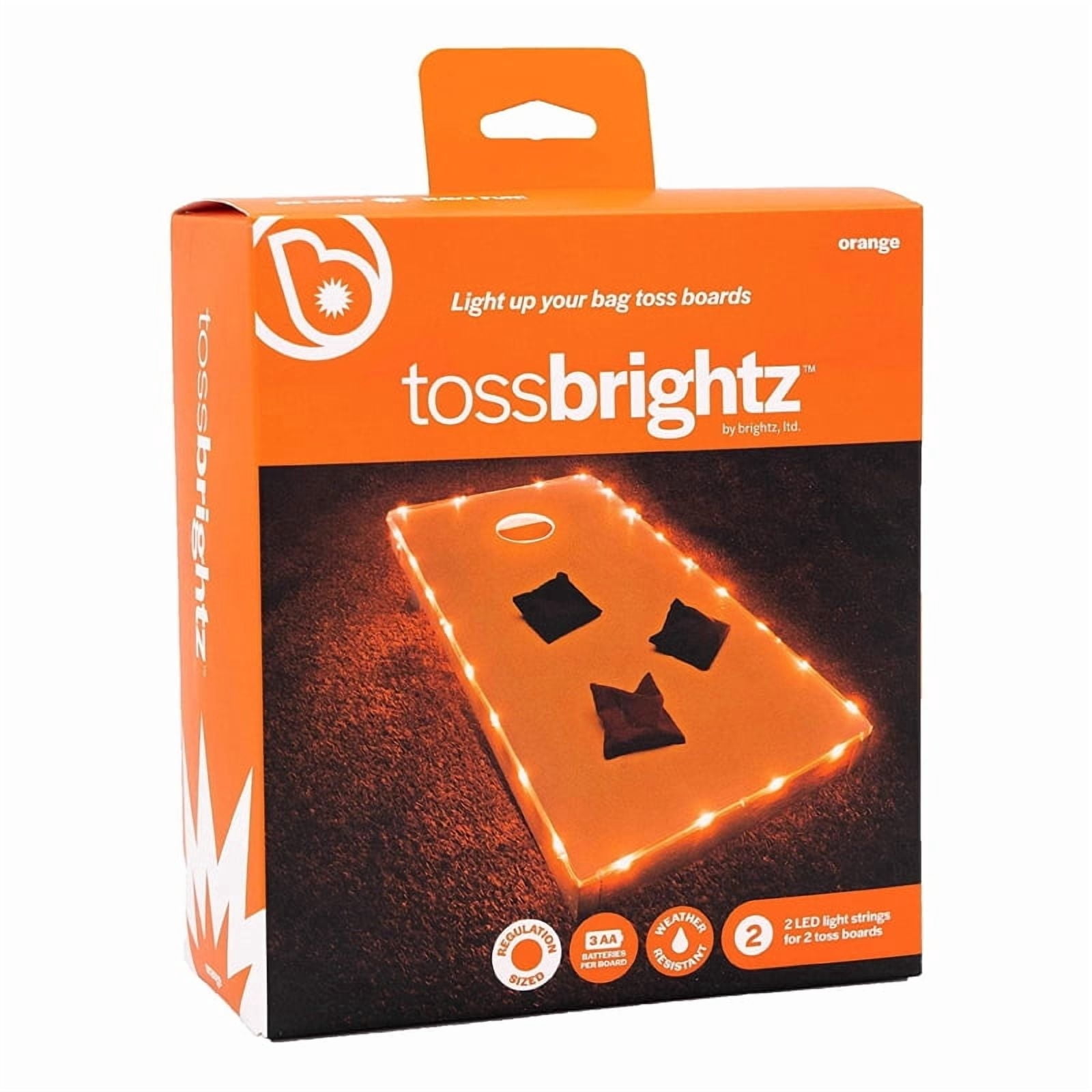 「✩」Brighte Brightz LED Cornhole Board Light Set, 2-Pack, Green, Lights Only